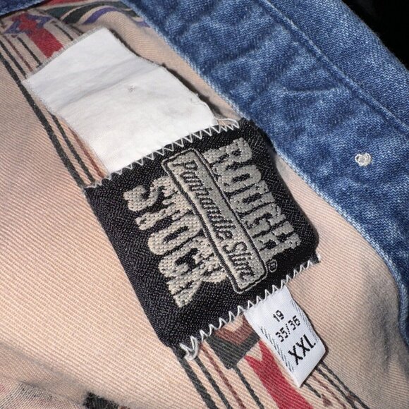 Vintage Rough Stock Panhandle Slim Shirt‎ Mens XXL Western Button Down - Picture 3 of 5
